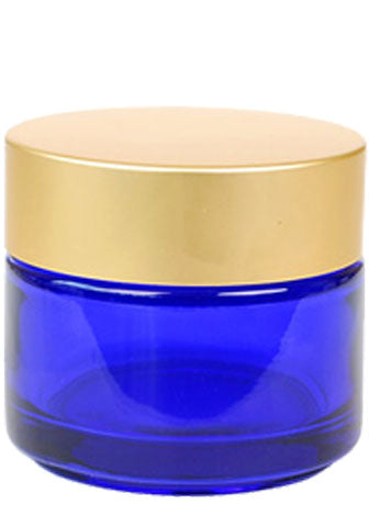 Classy Cobalt Blue Glass Jars With Lids