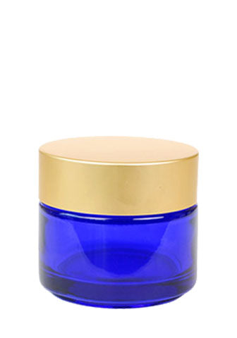 Classy Cobalt Blue Glass Jars With Lids