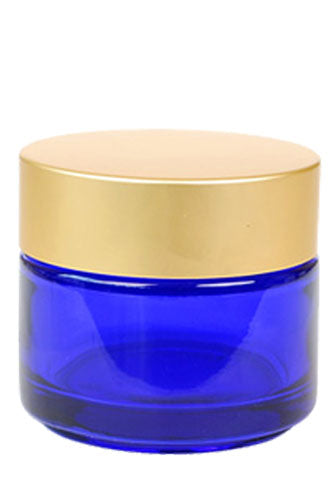 Classy Cobalt Blue Glass Jars With Lids