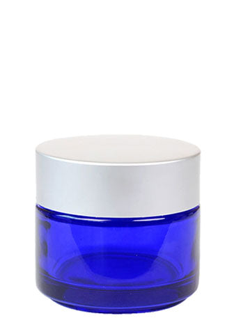 Classy Cobalt Blue Glass Jars With Lids