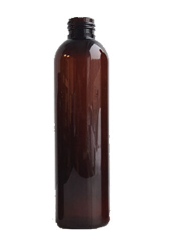 Dark Amber Cosmo Round Plastic Bottles