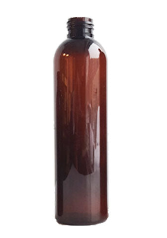 Light Amber Cosmo Round Plastic Bottles