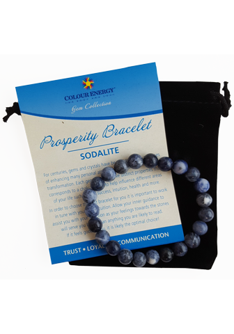 8mm Round Stone Prosperity Bracelet with Velvet Bag