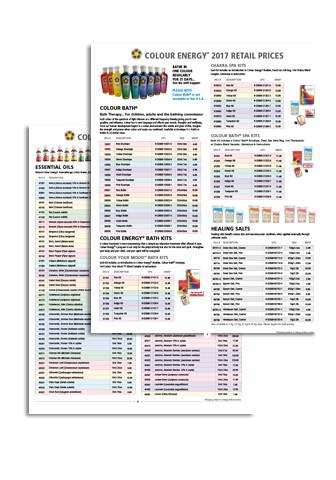 Colour Energy Price Lists