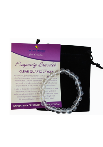 8mm Round Stone Prosperity Bracelet with Velvet Bag